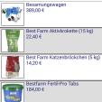 Die Suche in der GFS TopShop App